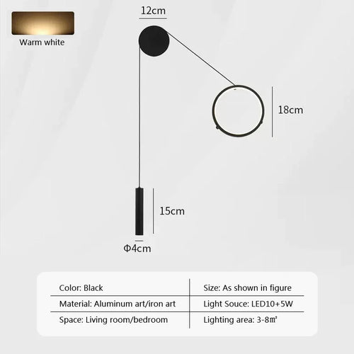 Modern and simple indoor LED wall light