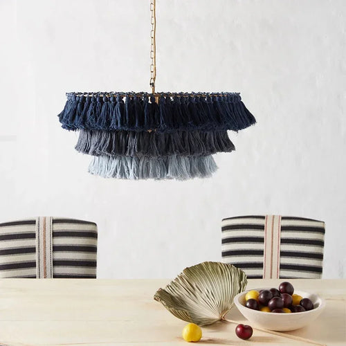 Creative vintage bohemian woven chandelier for stylish interiors - vue 3 sur 26