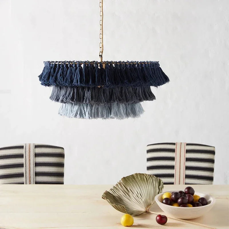 Creative vintage bohemian woven chandelier for stylish interiors