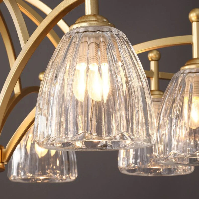 Retro glass chandelier for an elegant and bright atmosphere - vue 4 sur 11