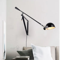Nordic art deco iron LED wall lamp with elegant and rotating design