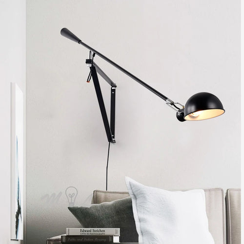 Nordic art deco iron LED wall lamp with elegant and rotating design