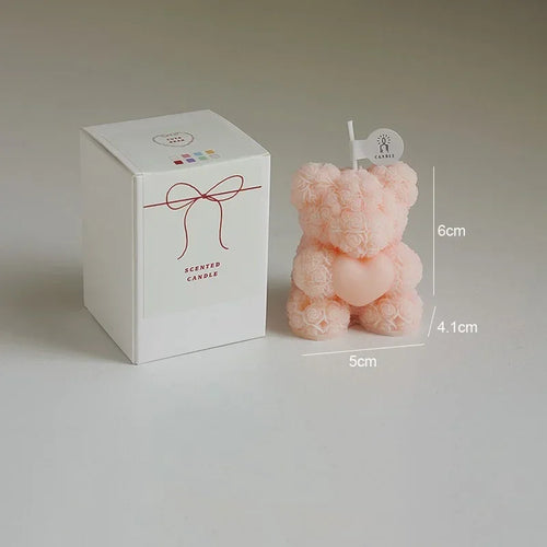 scented soy wax bear candle for relaxation - vue 9 sur 13