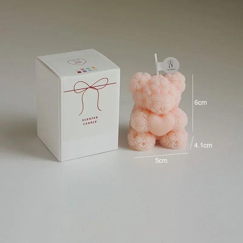 scented soy wax bear candle for relaxation - vue 8 sur 13