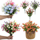 Set of 3 artificial silk eucalyptus bouquets for indoor decoration