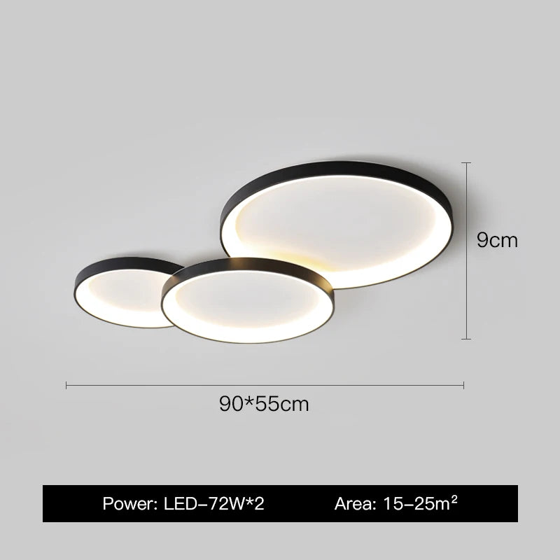 Modern minimalist LED chandelier for trendy interiors 2023 - vue 11 sur 12