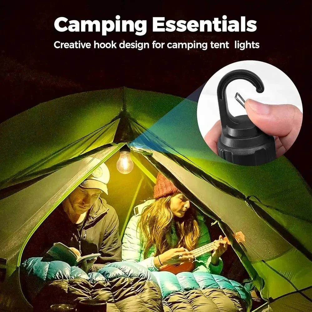 Rechargeable USB waterproof camping lamp with 3 lighting modes, portable