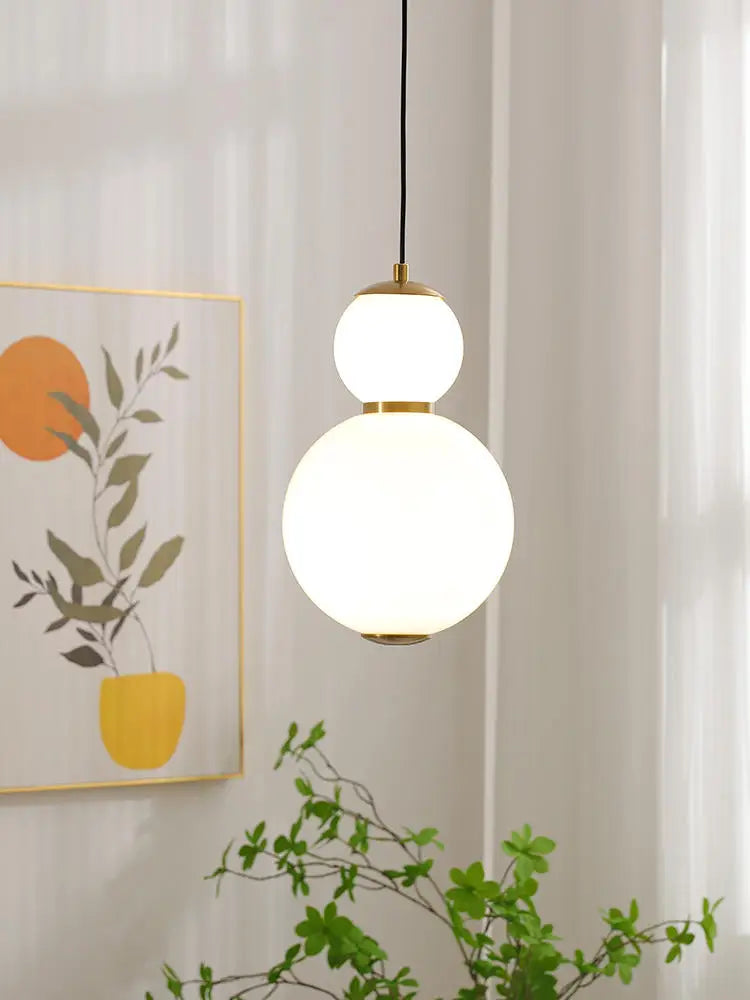 Modern white glass chandelier for interior decoration - vue 6 sur 12