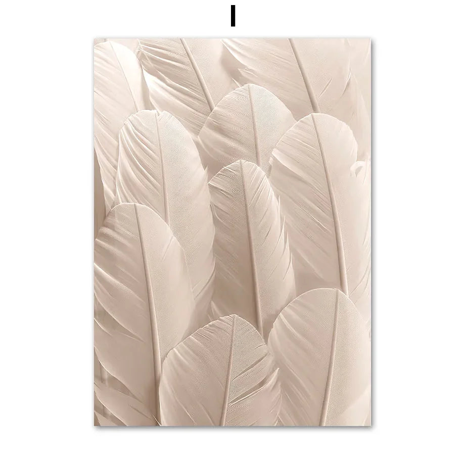 orchid plant feather wall art for home decor