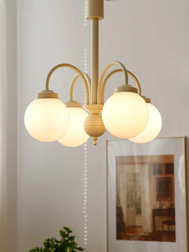 Retro glass chandelier for nordic interior decoration - vue 3 sur 9