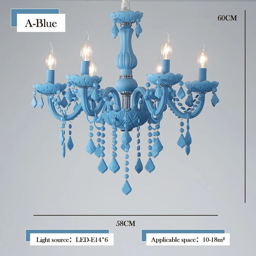 Crystal chandelier for a little girl's bedroom