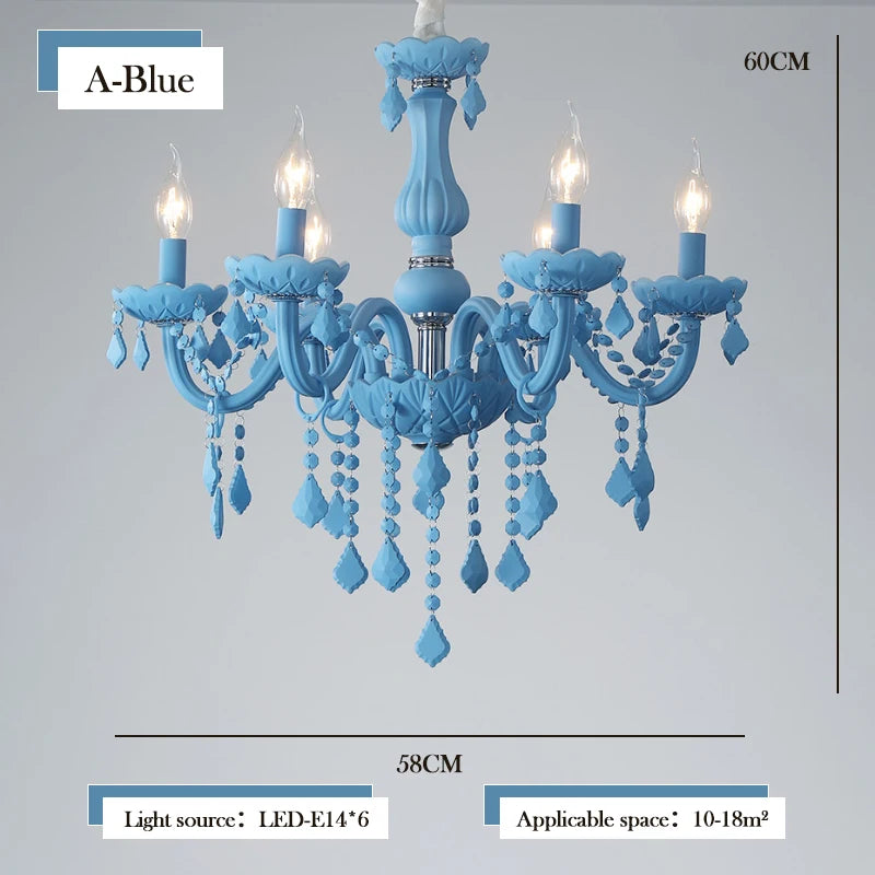 Crystal chandelier for a little girl's bedroom