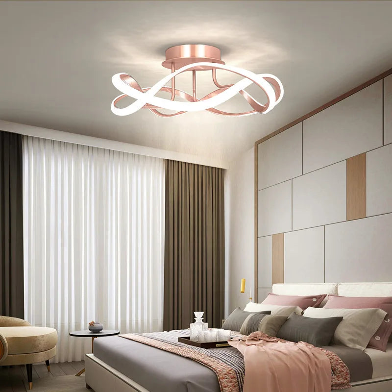 Modern LED ceiling lights with birdcage design for indoor decoration