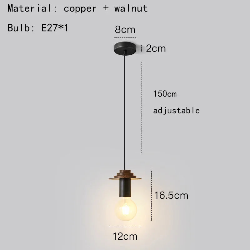 Modern wood and metal pendant light for stylish interiors