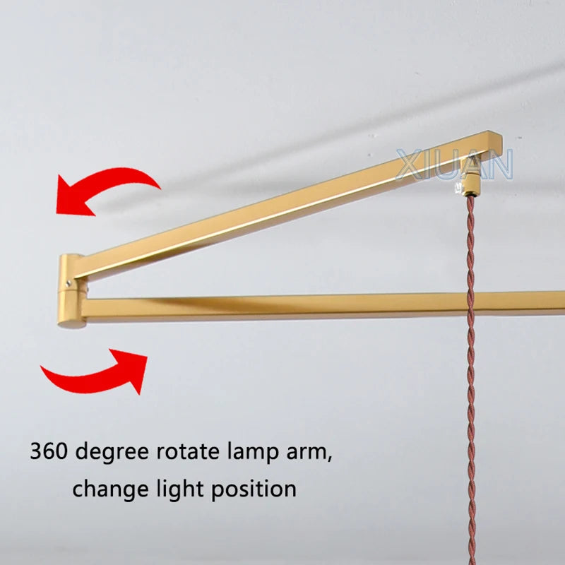 Wabi-sabi vintage chandelier with folding fabric shade - vue 6 sur 11