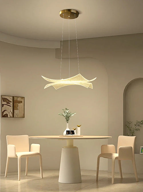 Creative luxury acrylic chandelier with decorative LED lighting - vue 4 sur 8
