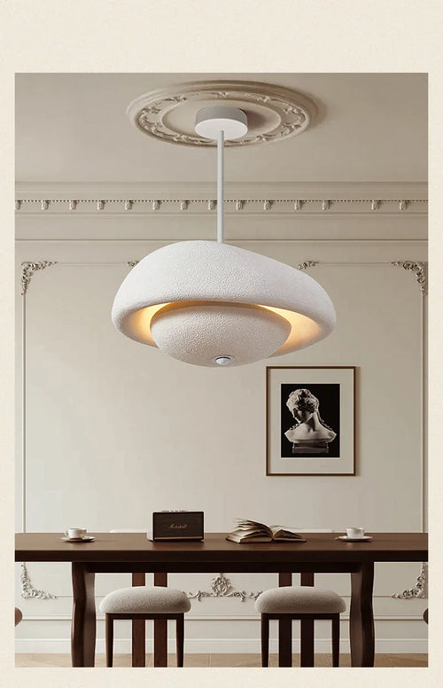Modern wabi-sabi chandelier for creative and eco-friendly decor - vue 6 sur 8