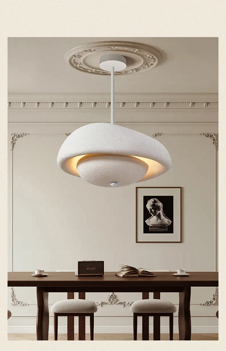 Modern wabi-sabi chandelier for creative and eco-friendly decor - vue 5 sur 8