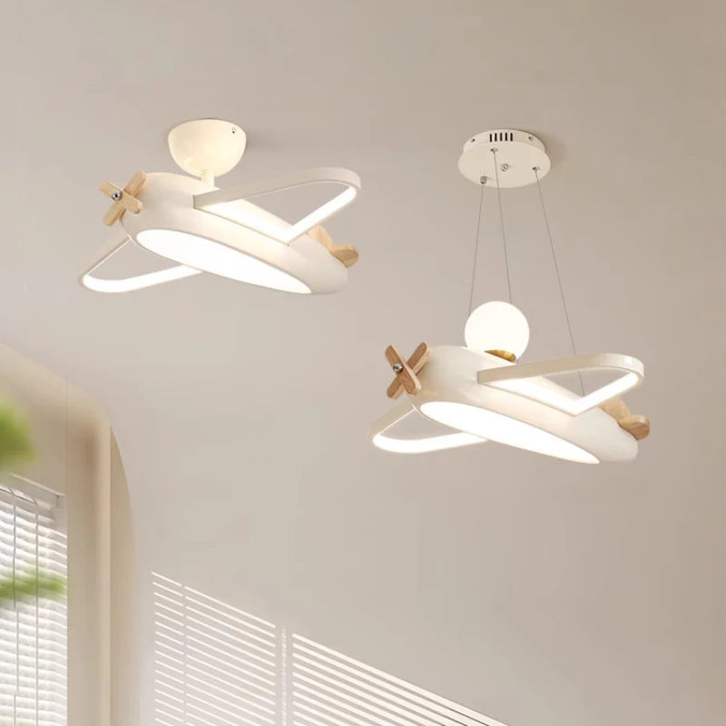 modern helicopter ceiling light for boy's bedroom