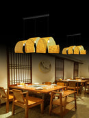 Japanese style bamboo chandelier for zen Asian decor
