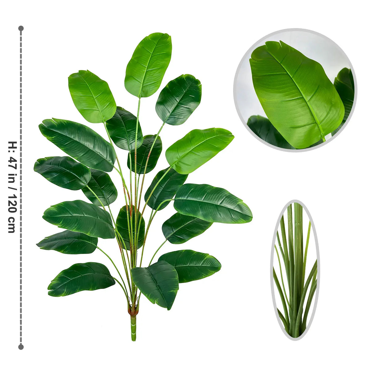 Artificial monstera plant with realistic leaves for indoor decoration - vue 15 sur 29