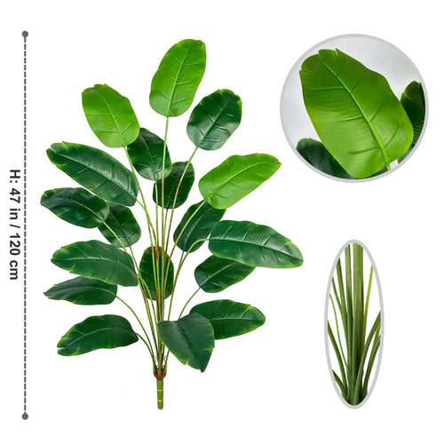 Artificial monstera plant with realistic leaves for indoor decoration - vue 16 sur 29
