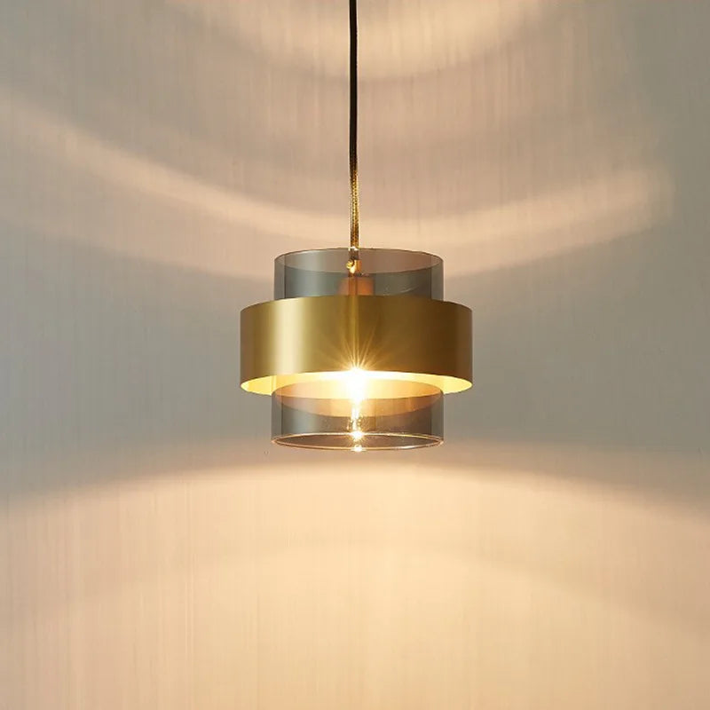 Elegant nordic glass gold LED chandelier for interior decor