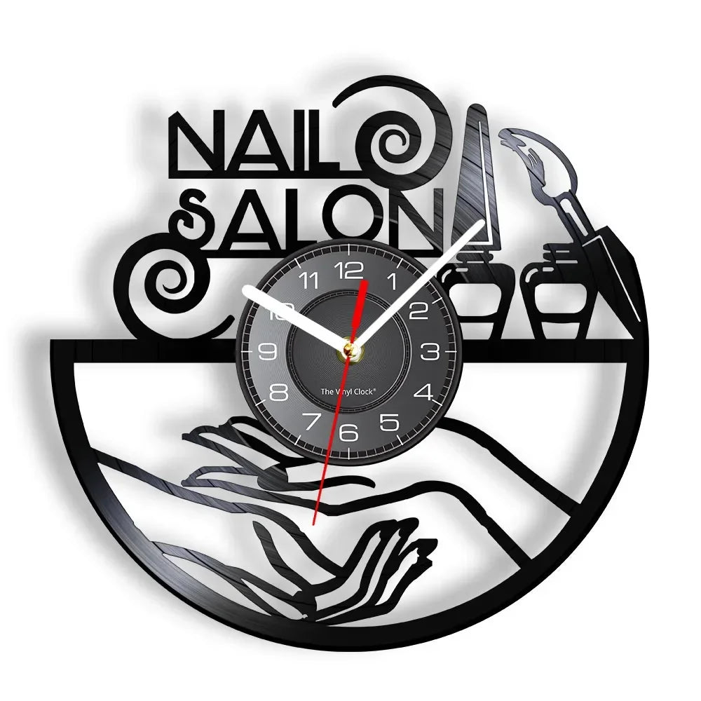 vinyl wall clock for nail and beauty salon - vue 20 sur 31