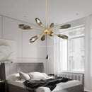 Creative post-modern American minimalist glass chandelier