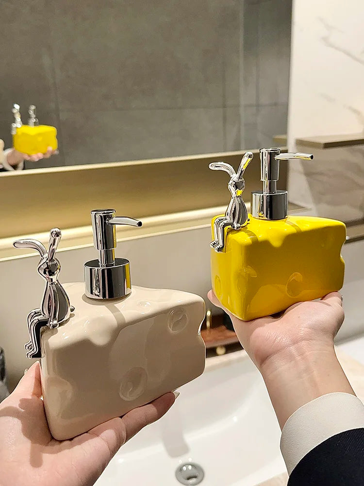 creative ceramic soap dispenser for bathroom