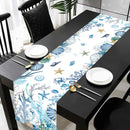 Marine life theme table runner with starfish and seahorses
