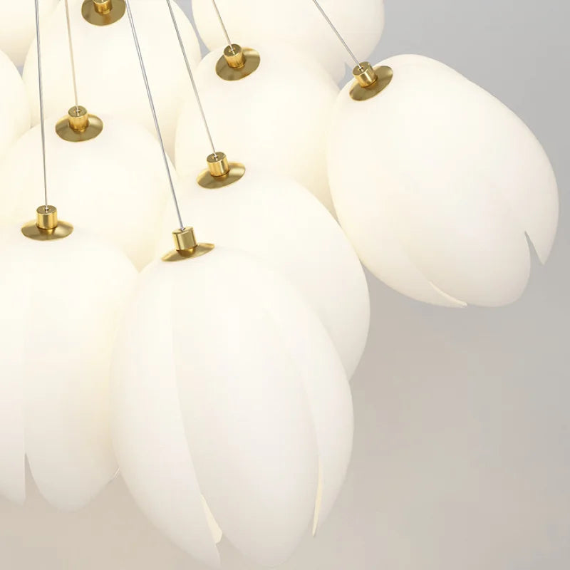 Modern tulip chandelier sandyha LED hanging lamp - vue 5 sur 8