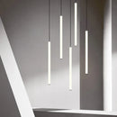 Modern long tube chandelier for Nordic villa and exhibition hall