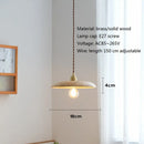 Nordic modern wooden and brass LED pendant light