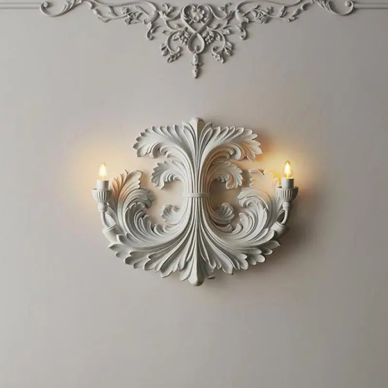 Retro embossed plaster wall light for original lighting