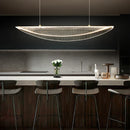 Modern designer iron and acrylic pendant light for a luxury atmosphere