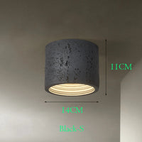 Wabi-sabi style resin LED ceiling spotlight for living room, hallway, or kitchen