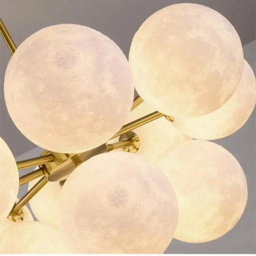 Modern Moon Bubble Pendant, Living Room Dining Room Home Decoration Lighting, LED Pendant - vue 6 sur 10