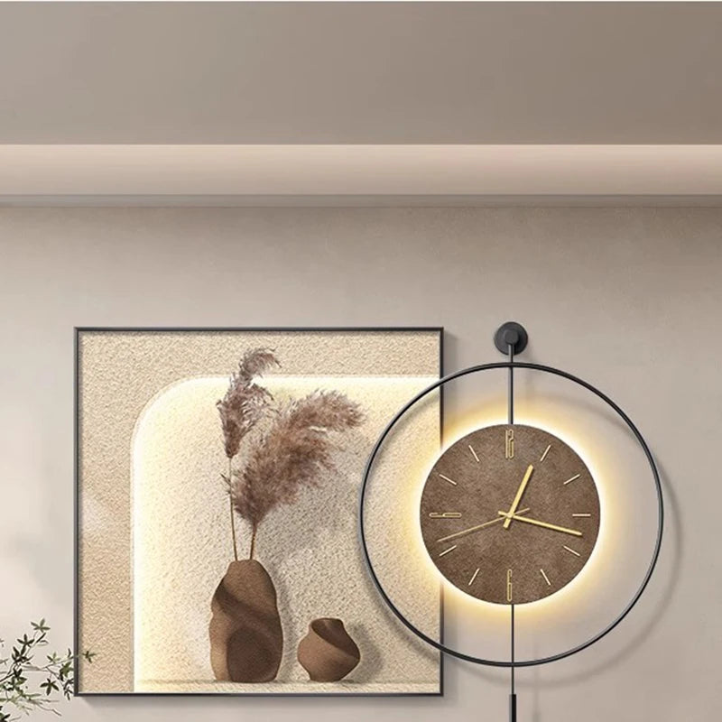 large size wall clock classic design modern metal - vue 6 sur 11