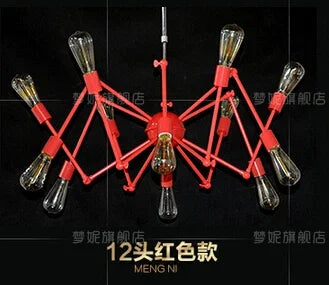 Adjustable industrial spider retro pendant light in iron - vue 11 sur 11