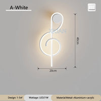 Modern spiral aluminium LED wall light