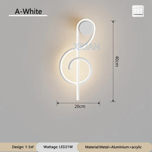 applique murale led en spirale moderne en aluminium