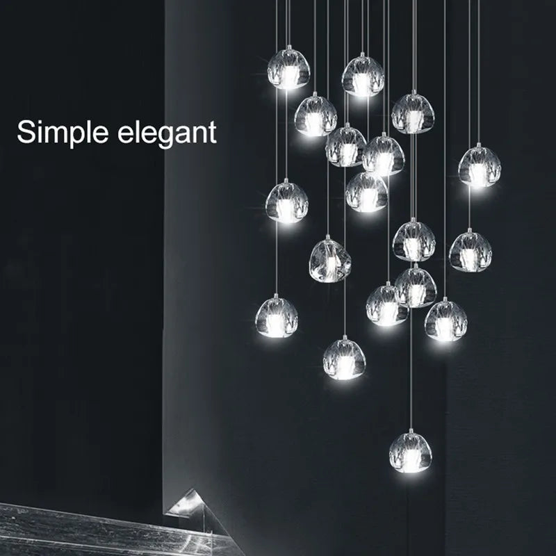Modern Nordic crystal pendant light for elegant decoration - vue 3 sur 17