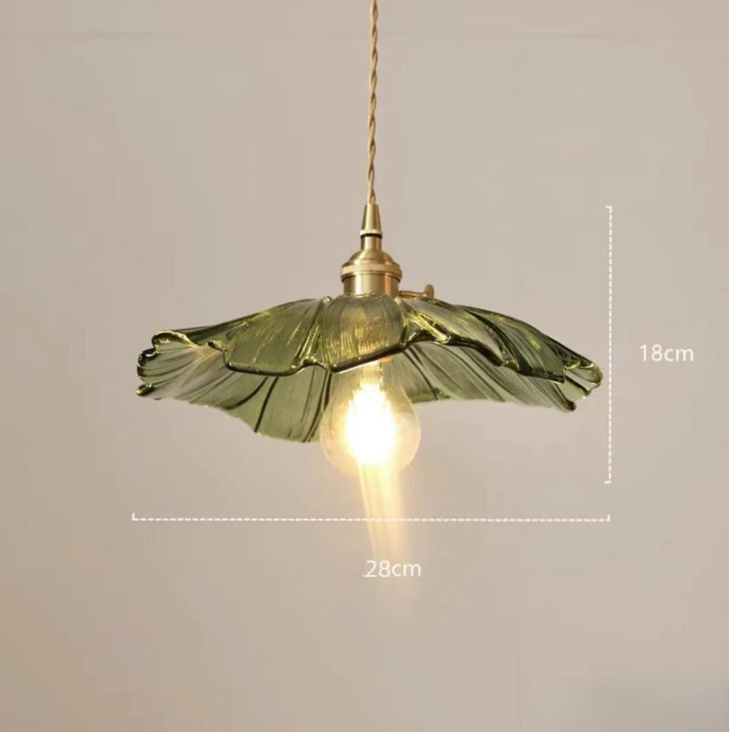 Vintage flower glass pendant light
