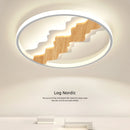 Modern minimal wood style ceiling light for the whole house