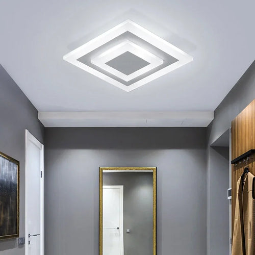 Modern LED chandelier for hallway, corridor and indoor spaces - vue 5 sur 24