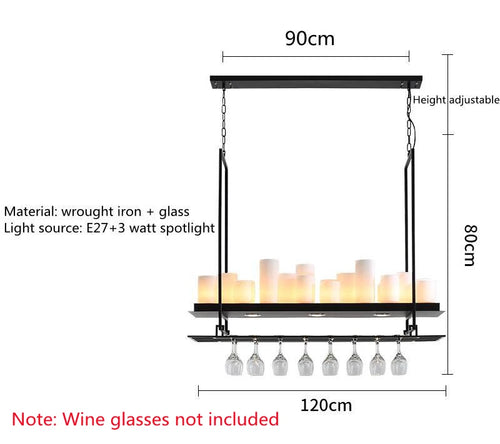 Nordic luxury dining room LED glass chandelier for kitchen island and living room - vue 19 sur 20