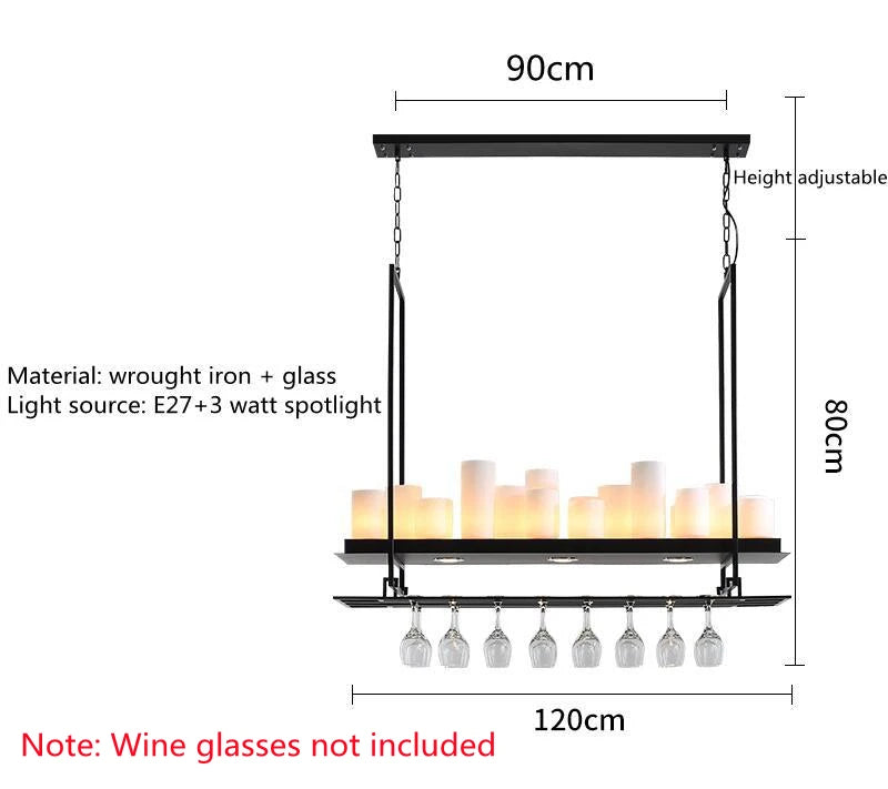 Nordic luxury dining room LED glass chandelier for kitchen island and living room - vue 18 sur 20