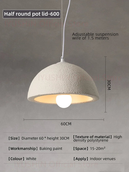 Nordic wabi sabi chandelier for interior decor and pendant lighting - vue 9 sur 11
