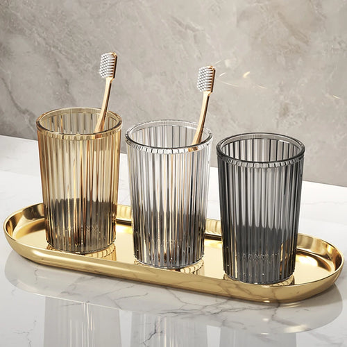 acrylic toothbrush cup bathroom accessories - vue 5 sur 10